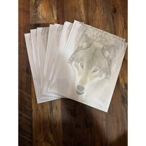 250 Sheets of Paper with Wolf Face Design